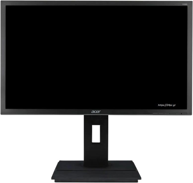 Οθόνη υπολογιστή Acer B246HL 24 ιντσών - LED - Μαύρη με ασημί - Wide - Multimedia - Μεταχειρισμένη