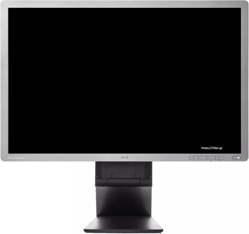 Οθόνη υπολογιστή Hp E241i 24 ιντσών - Led - IPS - Μαύρη με ασημί - Μεταχειρισμένη