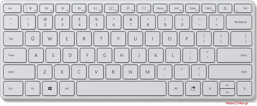 Πληκτρολόγιο Microsoft Bluetooth white GR - Καινούργιο