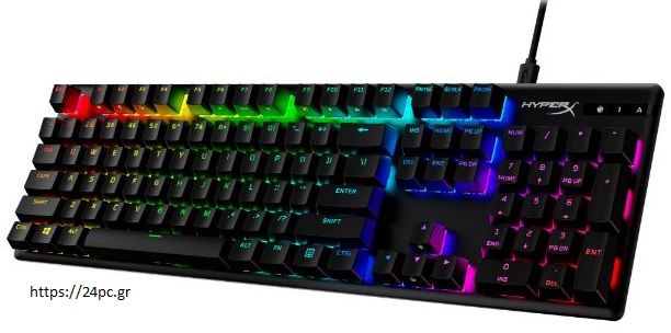 Πληκτρολόγιο HyperX Alloy Origins PBT HX Blue Mechanical Full Size Gaming Keyboard (US Layout) - Black - 639N4AA -Καινούργιο