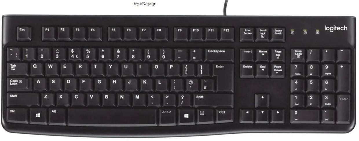 Πληκτρολόγιο Logitech K120 WIRED BLACK Καινούργιο