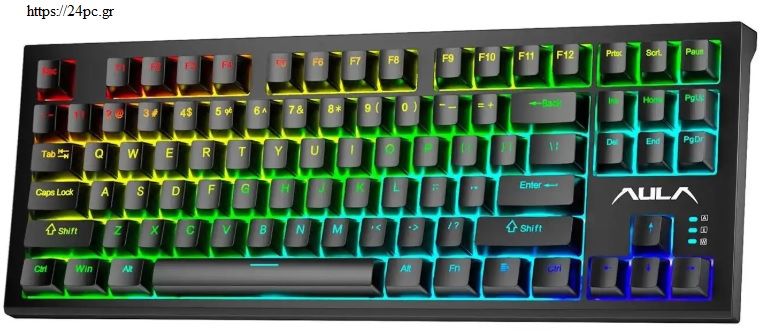 Πληκτρολόγιο Aula F3032 MECHANICAL RGB BLACK USB US-GR - Καινούργιο