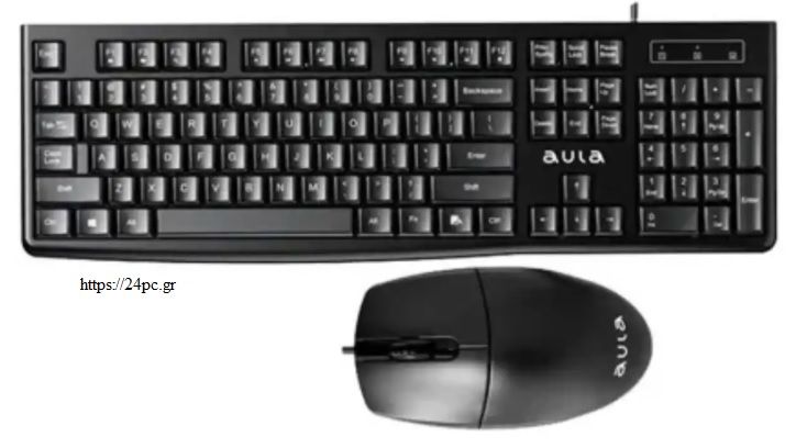 Πληκτρολόγιο με ποντίκι Aula AC105 WIRED BLACK US-GR - Καινούργιο
