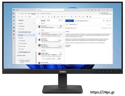 Οθόνη Lenovo ThinkVision S24-4e 23.8 ιντσών - FHD IPS - 100Hz - Καινούργια