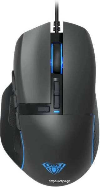 240218135846_1 Ποντίκι υπολογιστή Gaming Aula F808 Ενσύρματο - RGB - USB - Μαύρο - Καινούργιο
