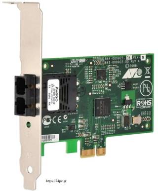 Network αντάπτορας NIC 100MB ALLIED TELESIS OPTICAL SC DUAL PORT PCI-E LP- Refurbished