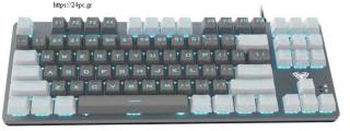 Πληκτρολόγιο Aula F3287 MECHANICAL GREY-WHITE USB US-GR - Καινούργιο
