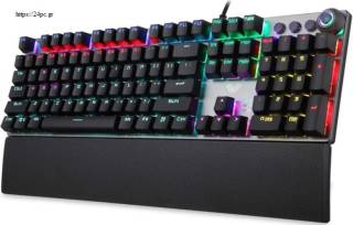 Πληκτρολόγιο Aula F2058 MECHANICAL RGB BLACK-GREY USB GR - Καινούργιο