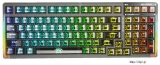 Πληκτρολόγιο Aula F98 MECHANICAL BLACK TRANSPARENT BT/2.4G/ WIRED GR - Καινούργιο