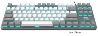 Πληκτρολόγιο Aula F3287 MECHANICAL WHITE-GREY USB US-GR - Καινούργιο