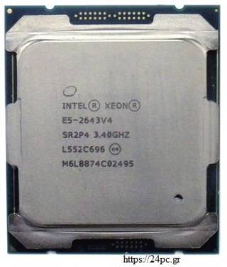 Επεξεργαστής CPU INTEL XEON 6C E5-2643V4 3.40GHz/20MB/9.6GT/135W 2011-3 Ανακατασκευασμένος